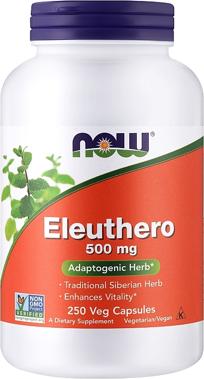 Capsules 500mg - Now Foods Eleuthero — photo N2