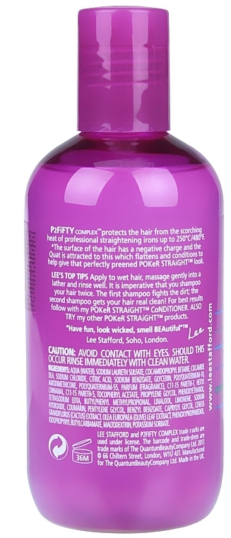 Smoothing Hair Shampoo - Lee Stafford Poker Straight Shampoo whith P2FIFTY Complex — photo N4