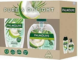 Fragrances, Perfumes, Cosmetics Set - Palmolive Pure & Delight Coconut (soap/300ml + sh/gel/250ml)