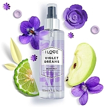 Refreshing Body Spray 'Violet Dreams' - I Love Violet Dreams Body Mist — photo N2