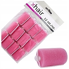 Soft Rollers, d38 mm, pink, 12 pcs. - Xhair — photo N1
