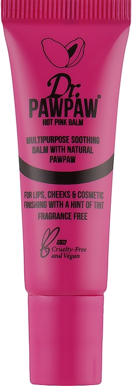 Koloryuj№cy balsam do ust - Dr. PAWPAW Hot Pink Balm — photo N1