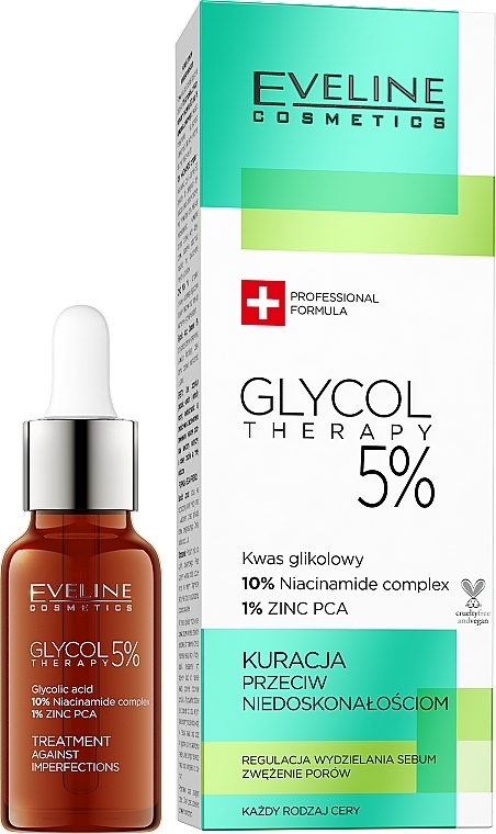 Anti Skin Imperfection Treatment 5% - Eveline Glycol Therapy Kuracja Przeciw Niedoskonałościom 5% — photo N1