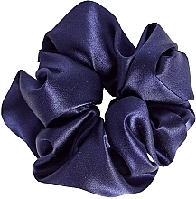 Natural Silk Hair Scrunchie, volume, blue - de Lure Scrunchie — photo N1