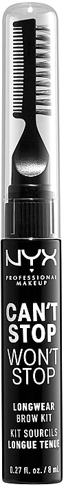 Brow Makeup Kit - NYX Professional Makeup Can't Stop Won't Stop Longwear Brow Kit — photo N1