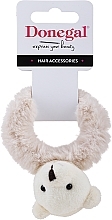 Hair Tie, FA-5658, light beige with teddy bear - Donegal — photo N1