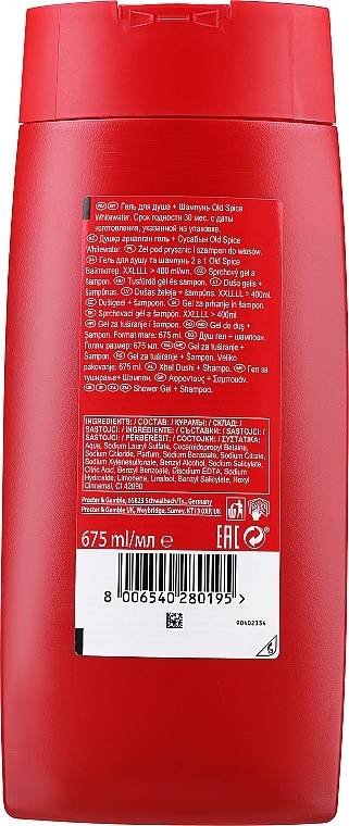 Shower Gel & Shampoo 3 in 1 - Old Spice Whitewater Shower Gel + Shampoo 3 in 1	 — photo N2