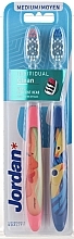 Toothbrushes, medium, fish + girl - Jordan Individual Clean Medium — photo N1