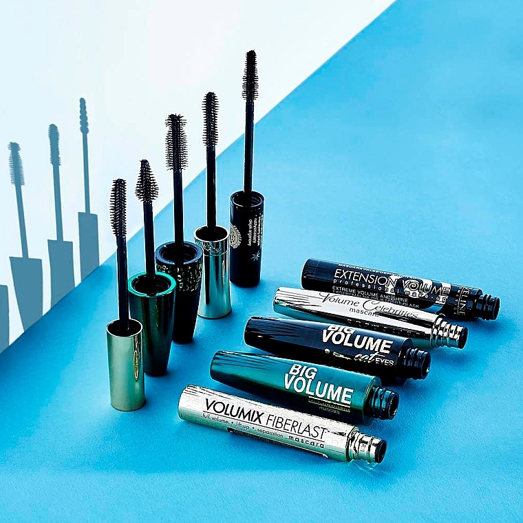 Volumizing Lash Mascara - Eveline Cosmetics Volumix Fiberlast Volume & Lift & Separation Mascara — photo N5