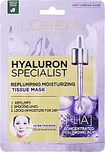 Fragrances, Perfumes, Cosmetics Face Sheet Mask - L'Oreal Paris Hyaluron Specialist Replumping Moisturizing Tissue Mask