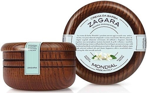 Shaving Cream 'Zagara' - Mondial Shaving Cream Wooden Bowl — photo N1