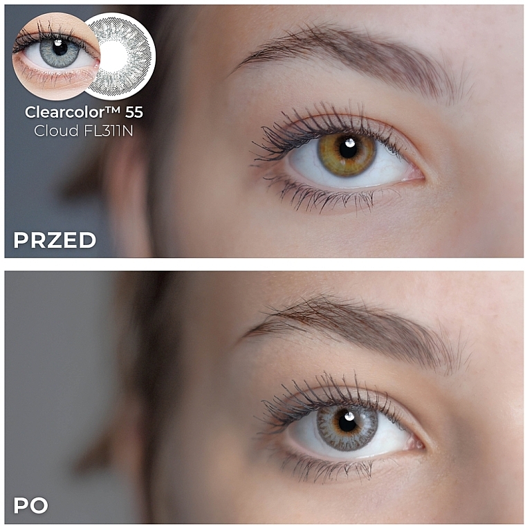 Gray Contact Lenses, 2 pcs - Clearlab Clearcolor 55 — photo N47