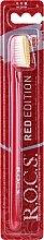 Fragrances, Perfumes, Cosmetics Toothbrush "Red Edition", medium, red-yellow - R.O.C.S.