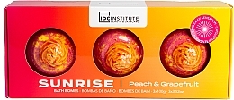 Fragrances, Perfumes, Cosmetics Cocktail Sunrise Bath Bomb Set, peach and grapefruit - IDC Institute Bath Bombs