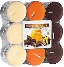 Fragrances, Perfumes, Cosmetics Chocolate & Orange Tealights, 18 pcs. - Bispol Chocolate Orange Scented Candles