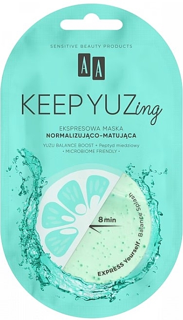 Normalizing & Mattifying Express Face Mask - AA Cosmetics KEEP YUZing — photo N1