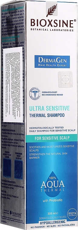 Ultra-Sensitive Thermal Shampoo for Sensitive Scalp - Biota Bioxsine DermaGen Aqua Thermal Ultra Sensitive Thermal Shampoo — photo N7