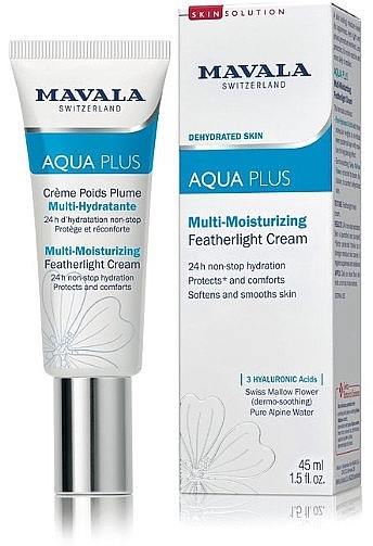 Actively Moisturizing Light Cream - Mavala Aqua Plus Multi-Moisturizing Featherlight Cream — photo N1