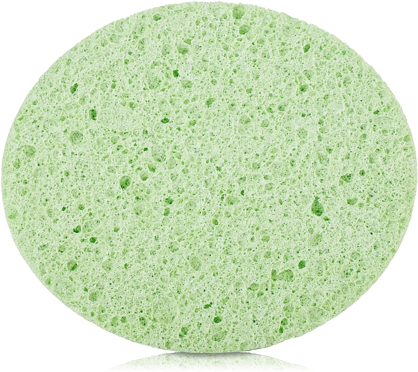 Cleansing Sponge 'Oval', SP-525, 8,5x10 cm, green - Silver Style — photo N1