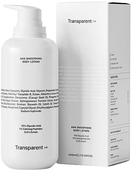 Smoothing Body Lotion - Transparent Lab Aha Smoothing Body Lotion — photo N1