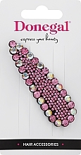 Hair Clip, FA-5754, with pink stones - Donegal — photo N1