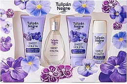 Fragrances, Perfumes, Cosmetics Tulipan Negro Sweet Violeta - Set (edt/50ml + b/lot/75ml + sh/gel/75ml + deo/50ml)