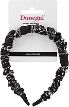 Fragrances, Perfumes, Cosmetics Hair Hoop FA-5614, black with pattern - Donegal