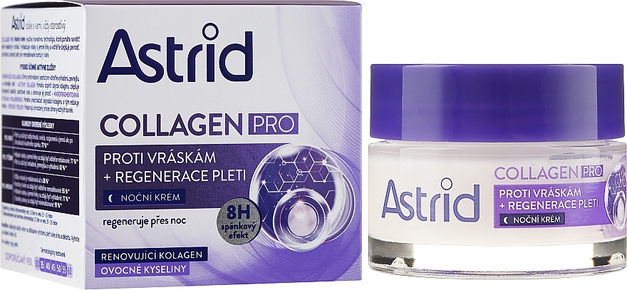 Anti-Wrinkle Facial Night Cream - Astrid Collagen Pro Night Cream — photo N1