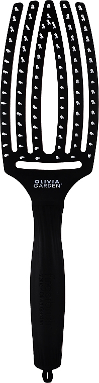 Brush - Olivia Garden Finger Brush Medium Black — photo N1