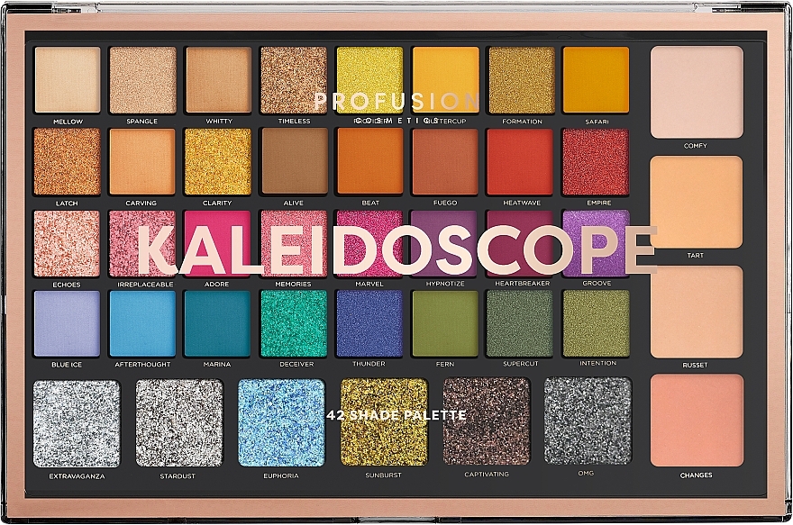 Eyeshadow Palette - Profusion Cosmetics Kaleidoscope 42 Shade Eyeshadow Palette — photo N1