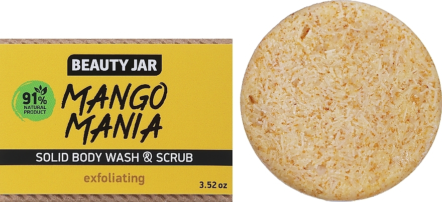 Exfoliating Solid Body Scrub - Beauty Jar Mango Mania Exfoliating Solid Body Wash & Scrub — photo N1