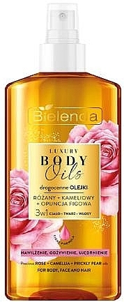 Multifunctional Oil 3in1 with Rose, Camellia and Prickly Pear Oils - Bielenda Luxury Body Oils — photo N1