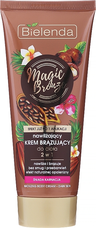 Bronzing Moisturizing Body Cream - Bielenda Magic Bronze 2in1 Moisturizing Bronze Cream For Dark Skin  — photo N1