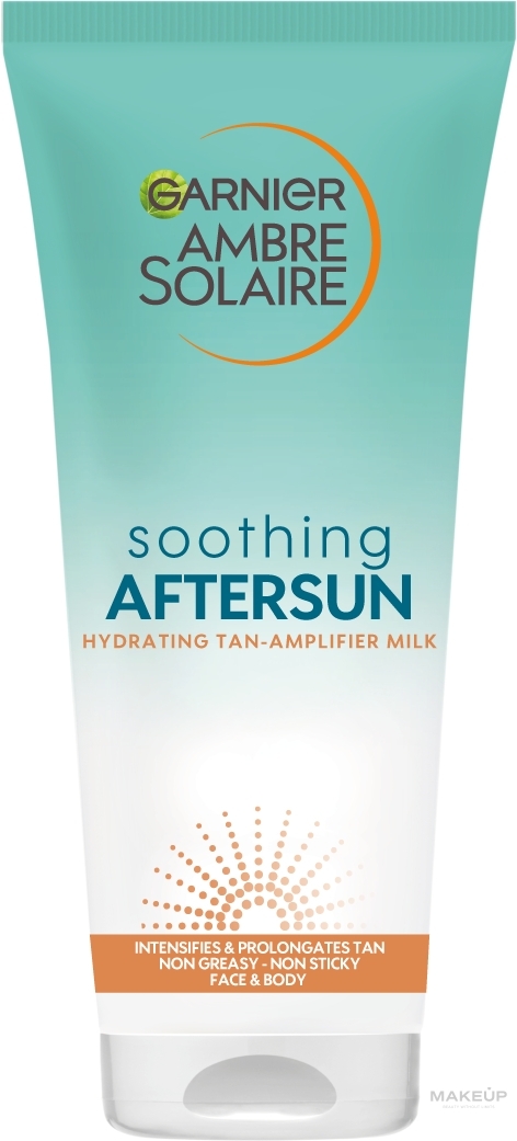 Moisturizing Tan Enhancing Face & Body Balm - Garnier Ambre Solaire Soothing Aftersun Hydrating Tan-Amplifier Milk — photo 200 ml