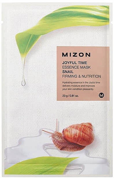 Snail Mucin Face Sheet Mask - Mizon Joyful Time Essence Mask Snail — photo N10