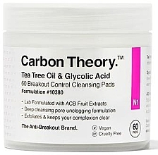 Face Cleansing Wipes with Tea Tree Oil - Carbon Theory Cleansing Pads Tea Tree Oil — photo N1