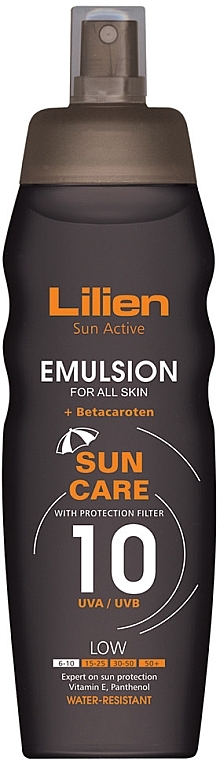 Sunscreen Body Emulsion - Lilien Sun Active Emulsion SPF 10 — photo N1