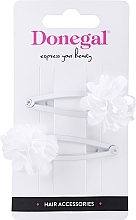 Fragrances, Perfumes, Cosmetics Hair Clips, FA-5738, white with flowers - Donegal