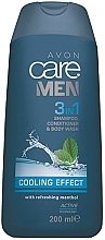 Fragrances, Perfumes, Cosmetics Shampoo-Shower Gel - Avon Care Men 3in1 Shampoo, Conditioner & Body Wash Cooling Effect