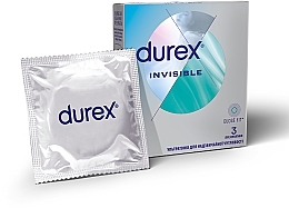 Ultra-Thin Condoms, 3 pcs - Durex Invisible — photo N1