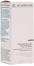 After Epilation Antiperspirant Deodorant - Academie Acad'Epil Deodorant Roll-on Specifique Post  — photo N2