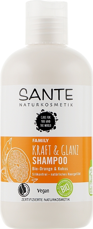 Strengthening Family Bio Shampoo 'Orange & Coconut' - Sante Family Kraft & Glanz Shampoo — photo N1