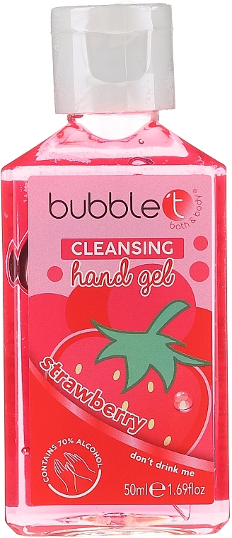 Antibacterial Hand Gel "Strawberry" - Bubble T Cleansing Hand Gel Strawberry — photo N1