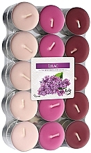 Fragrances, Perfumes, Cosmetics Tealights 'Lilac', 30 pcs - Bispol Lilac Scented Candles