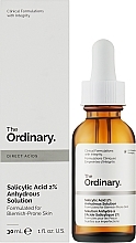 Face Serum with 2% Anhydrous Salicylic Acid Solution - The Ordinary Salicylic Acid 2% Solution — photo N2