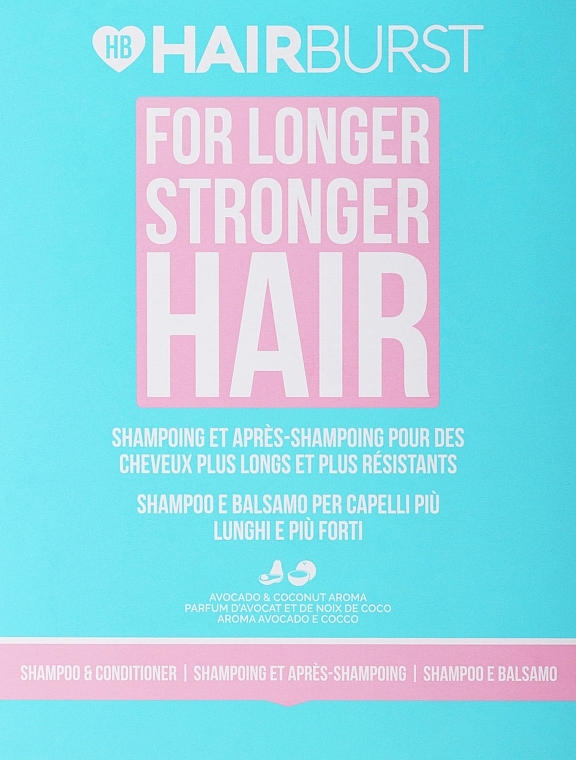 Set - Hairburst For Longer Stronger Hair (shm/350ml + cond/350ml) — photo N1