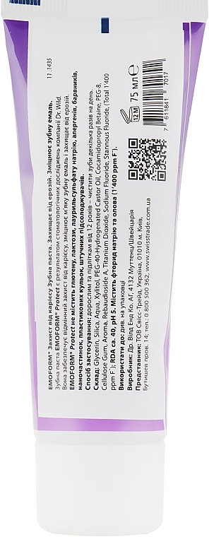 Caries Protection Toothpaste - Dr. Wild Emoform Protect — photo N2