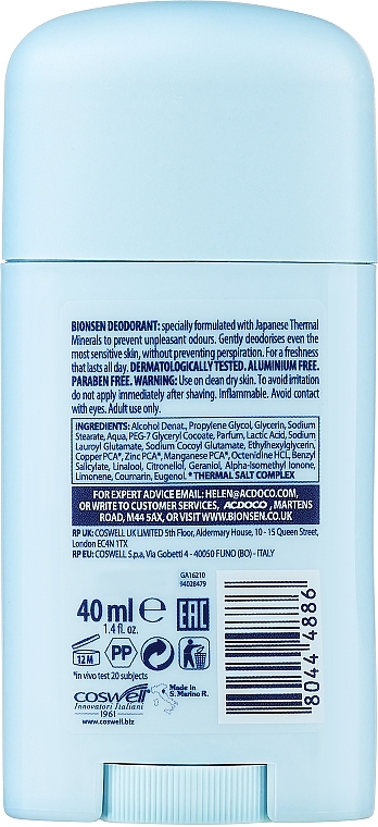 Mineral Protection Deodorant Stick - Bionsen Mineral Protective Sensitive Skin — photo N2