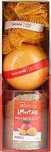 Set - IDC Institute Smoothie Mango Set (bath/ball/140g + sponge/1pcs + salt/200g) — photo N1