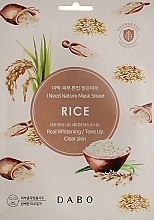 Fragrances, Perfumes, Cosmetics Sheet Face Mask with Rice Extract - Dabo I Need Nature Mask Sheet Rice